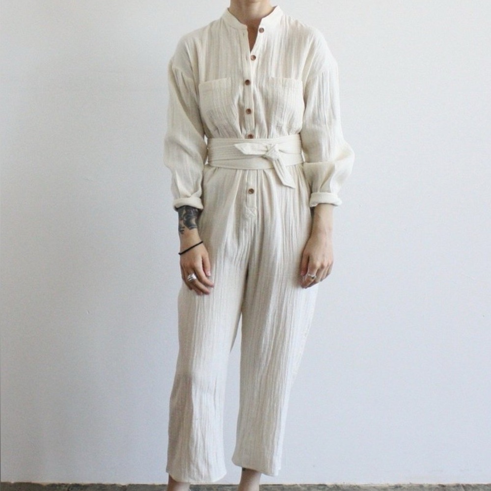 Heinui Vela Gauzy Cotton Japanese Jumpsuit Size Medium Made in Barcelona